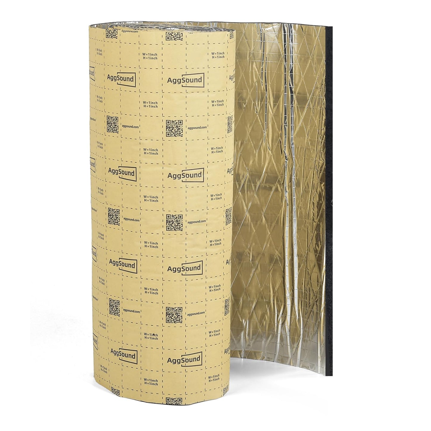Aggsound 197mil 18sqft Thickened Sound Deadener for Cars,Aluminum Foil Foam Noise Deadening Material-Heat Shield Insulation Dampening Mat