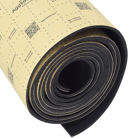AggSound 157mil 36sqft Roll Pack Sound Deadener for Cars-Auto Closed Cell Foam Noise Deadening Material-Heat Shield Insulation Dampening Mat