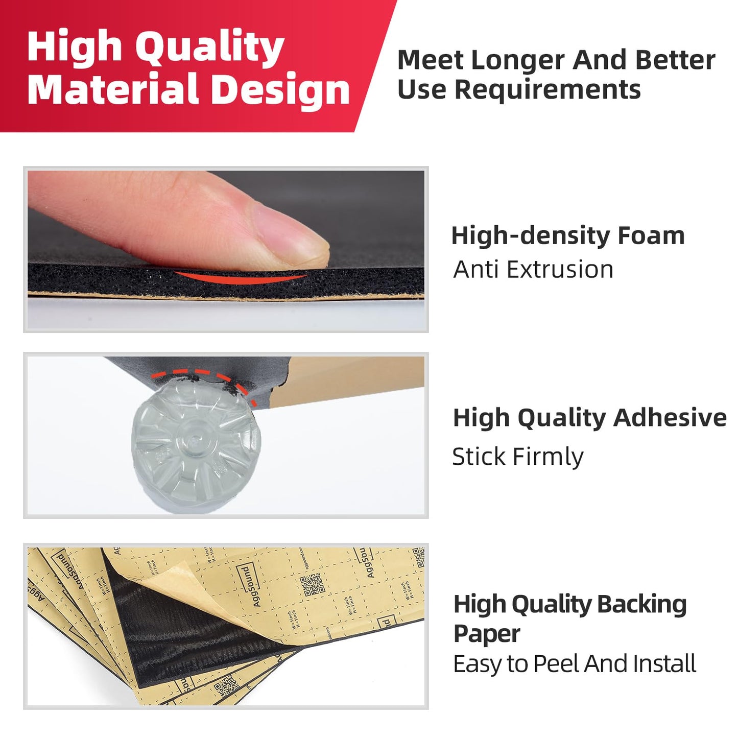 AggSound 157mil 36sqft Roll Pack Sound Deadener for Cars-Auto Closed Cell Foam Noise Deadening Material-Heat Shield Insulation Dampening Mat