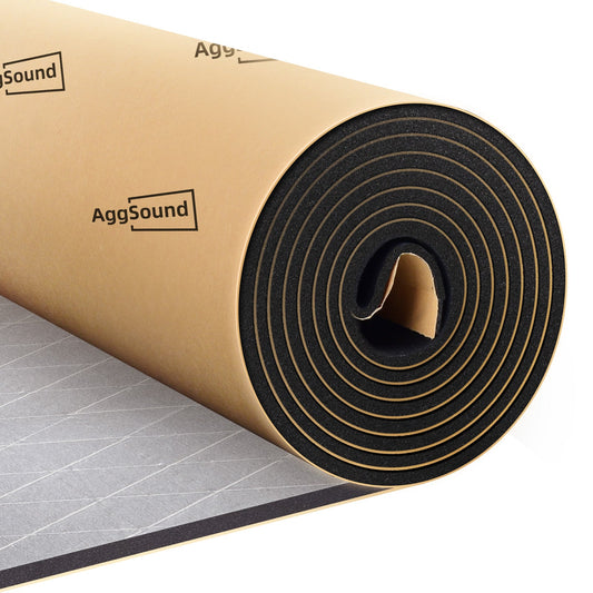 Copy of AggSound 157mil 24sqft Roll Pack Universal Sound Deadener for Cars with Aluminum Foil Tape&Car Trim Removal Tool-Aluminum Foil Foam Noise Deadening Material-Heat Shield Insulation Dampening Mat
